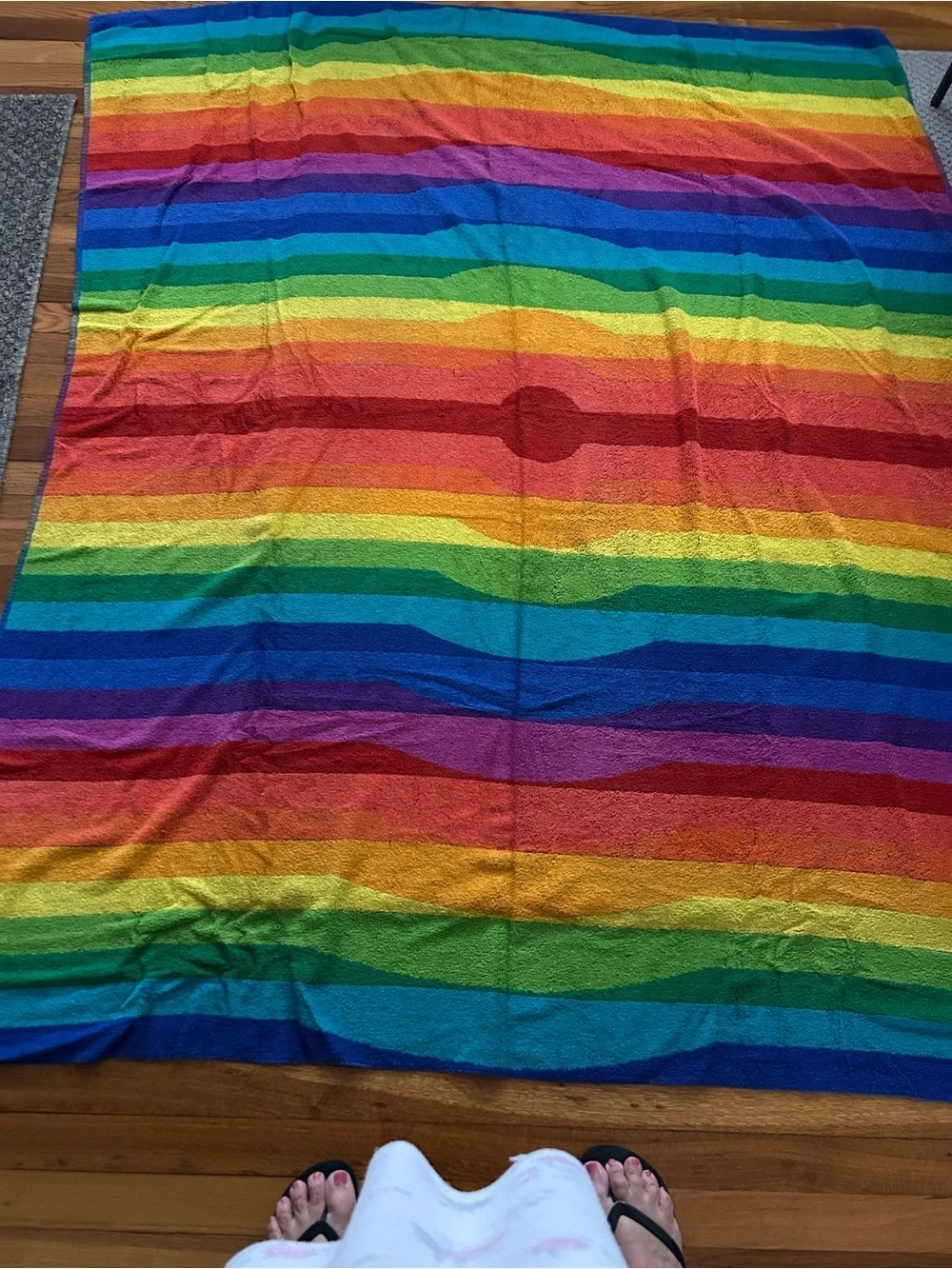 Vibrant Striped Beach Towel